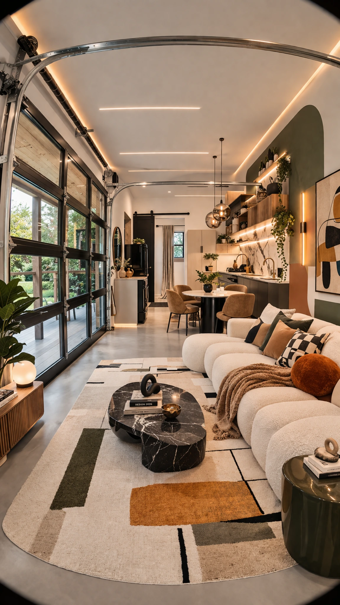 Intérieur studio Refuge, ambiance lumineuse haut de gamme