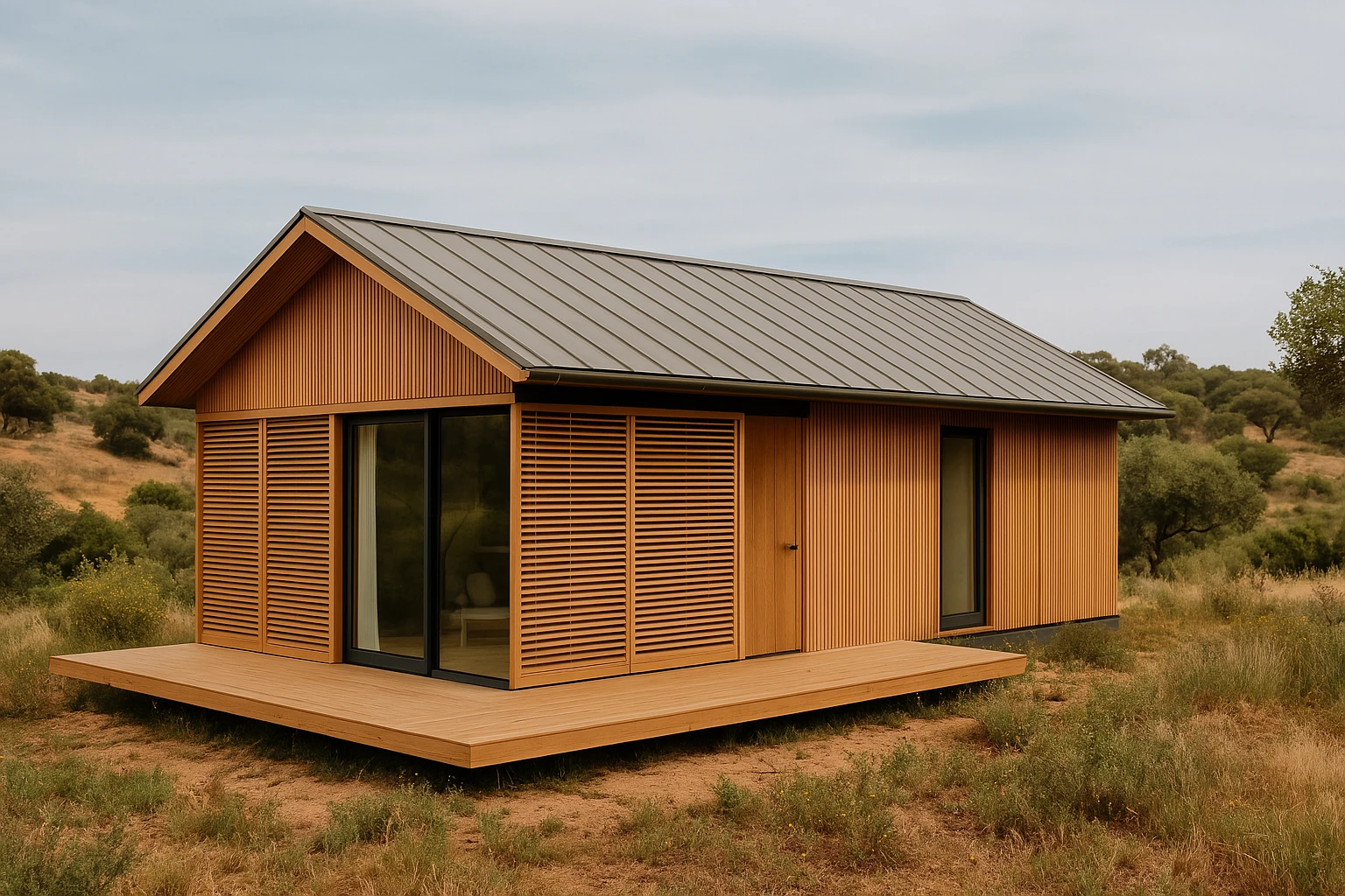 Maison modulaire contemporaine (illustration).